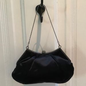 Badgley Mischka Black Satin Purse